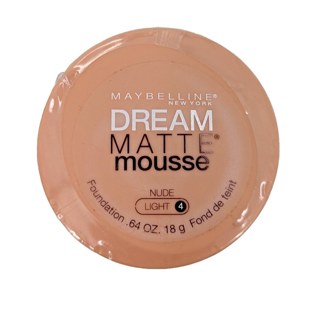 Maybelline Dream Matte Mousse Nude Light 4 Foundation .64oz NEW‎ SEALED!